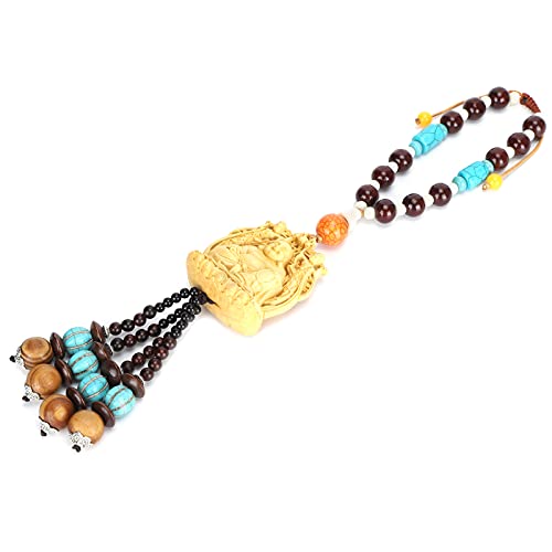 Consejos y reviews para comprar Budas suerte comprados en linea. 33 Pssopp Colgante de Buda de Boj, Colgante de Amuleto Tailandés de Buda Dorado de Feng Shui, Colgante de Buda de la Suerte Dorada para Decoración de Coche, Oficina, Hogar(M)