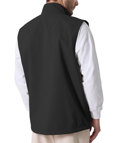 Image of Susclude Men's Quick Dry Lightweight Softshell Vest Windproof Sleeveless Jacket for Fishing Work Golf Hiking Casual Travel