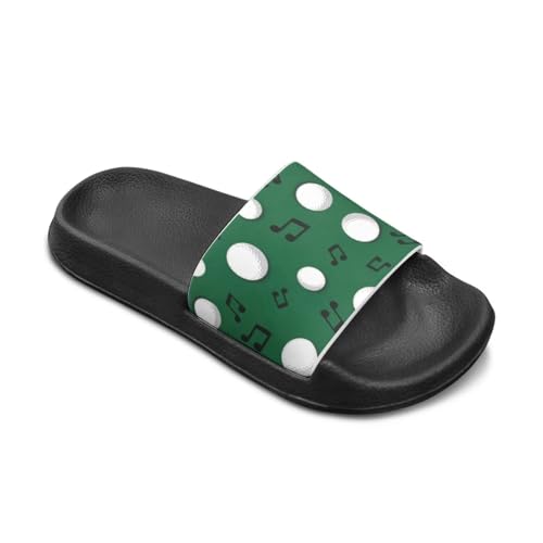 Howilath Ball Pattern Kids Beach Sandals Boys Slides Open Toe Flat Slippers Bathroom Shower Sandals with EVA Sole2