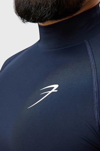 Image of Men Half Sleeves Slim Fit Compression High Neck Sports and Gym Tshirt