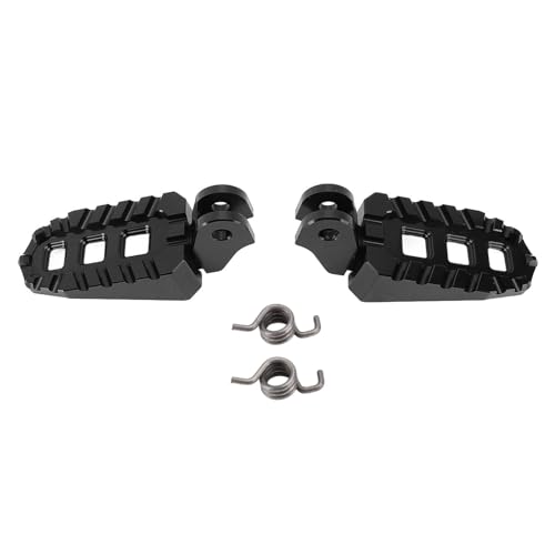 Segrehy 1 par de Estribos Delanteros para Moto CNC6063 Aleación Aluminio, Reposapiés con 10mm Aumento Altura, para Scrambler 400X 2023-2025, Negro, para Personalización y Confort de Conducción