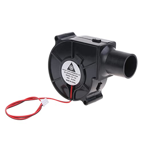 Ventilador de metal fundido para barbacoa, 12 V, 2500R, 2 pines, entrada de cable de 27 mm, tubo de aire para barbacoa, camping, estufa, ventiladores
