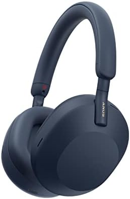 Sony WH-1000XM5 Best Active Noise Cancelling Wireless Bluetooth Over Ear Headphones with Mic for Clear Calling,Battery Life 30 Hours-Mid Night Blue