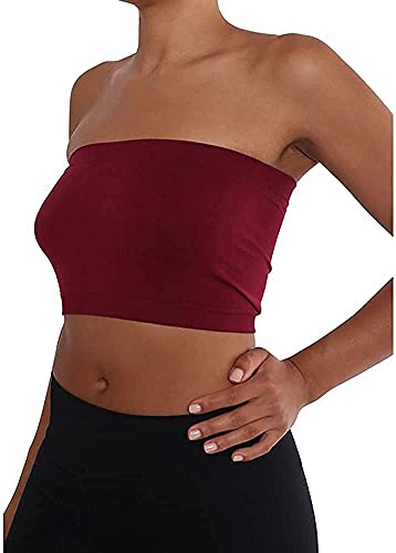 Women's Strapless Sexy Y2K Tube Top Sleeveless Stretchy Bandeau Crop Top Casual Solid Summer Outfit2