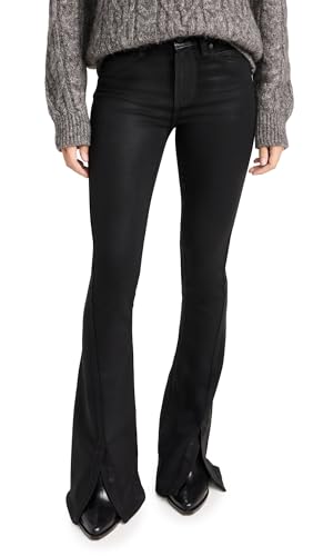 PAIGE Women's High Rise Lou Lou Jolene Pockets and Twisted Outseam Slit Jeans