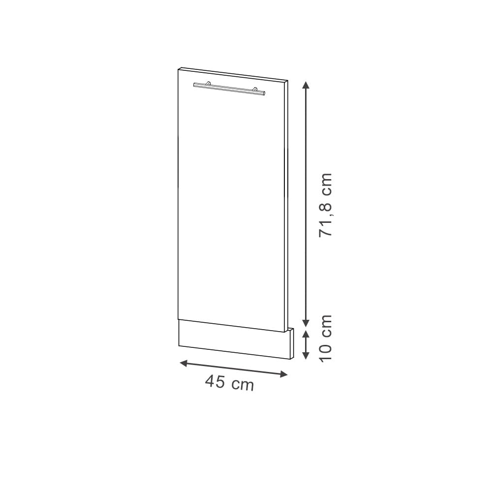 Vicco Panel przedni zmywarki "Fame-Line", Antracytowo-złoty, 45 cm | BP Antracyt, à combiner avec d'autres modules de la série Fame-Line