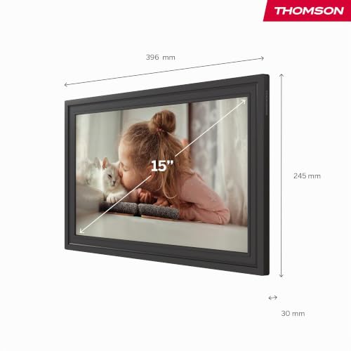 THOMSON Cadre Photo Numérique 15 FHDÉcran tactilePartage instantané de photosRotation autoWiFiJusquà 256GbNoirIPS F15 - vue 4