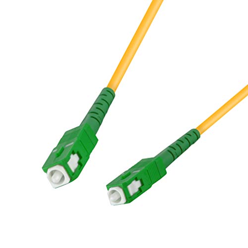 Câble Fibre Optique 5m - SC/APC Vers SC/UPC - Compatible Freebox Pop, Révolution, Delta - OS2 Monomode