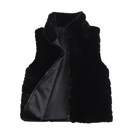 Zeiayuas Gilet Femme Court Fausse Hiver Fourrure Manteau Col Debout sans Manches Cardigan Imitation Fourrure Hiver Pas Cher Grande Taille Laine Élégant Casual Mode Outerwear 2023