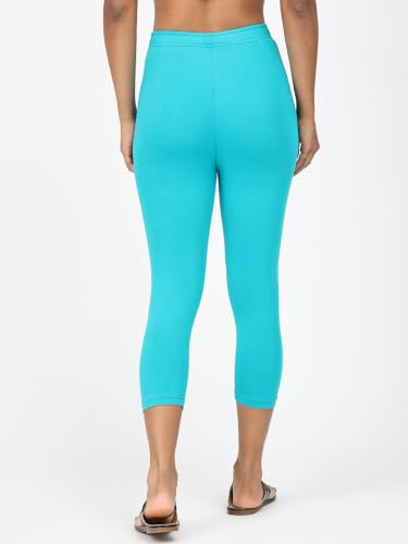 Image of Robinbosky Premium Stretchable Cotton Capri Legging for Women | Suitable for Formal wear & Casual wear | High-End Elastic Makes. The Leggings Squat Proof and Durable for Travel, Yoga, & Workout.
