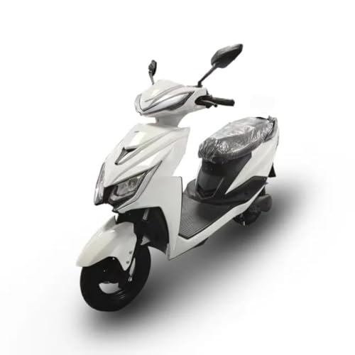 Image of Electric Scooter for Adult with 48V 30AH Lithium Battery, 50-60km Range, 35-40km /h Speed, Disc & Drum Brakes, LED or LCD Headlight, Comfortable Seat, Non-RTO, 1Year Battery Warranty (White)