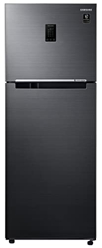 Image of Samsung 376L 2 Star Inverter Frost-Free Convertible 5 In 1 Curd Maestro Double Door Refrigerator Appliance (RT42C5C52BS /HL,Black Inox)