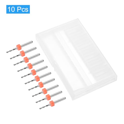 QUARKZMAN Micro Bohrer 1,75 mm Wolframkarbid Drehwerkzeug Schmuck CNC Gravur Print Leiterplatte Mikro Bohrer 1/8 Zoll Schaft 10 Stück