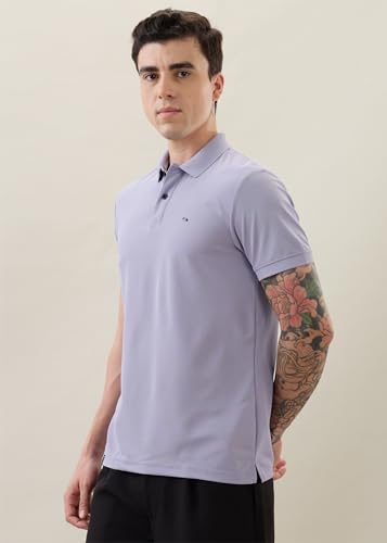 Image of Nostrum Cotton Half Sleeve T-Shirt for Men Boys, Regular Fit, Cherry, Stylish Mens T-Shirts, Polo T Shirt for Man, Collar T Shirts for Men