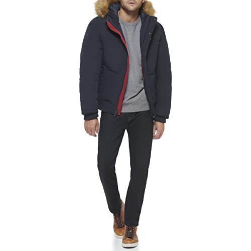 Image of Tommy Hilfiger Men's Arctic Cloth Quilted Snorkel Bomber Jacket (Standard and Big & Tall)