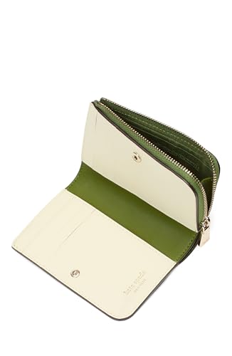 kate spade new york AVA Colorblocked Pebbled Leather Zip Bifold Wallet, Jungle Vine Multi2