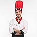 Keymall Hibachi Chef Hat Japanese Chef Costume Accessories Teppanyaki Tall Chef Cap With Hachimaki Headband for Hibachi theme Birthday Party Halloween (Set B)