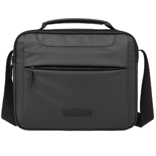 Bolsa Carteiro Masculina Impermeável Nylon Transversal Ombro Tiracolo 4 Bolsos Várias Divisórias (Cinza)