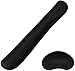 Wrist Rest for Computer Keyboard and Mouse Pad Support Memory Foam Set Easy Typing and Wrist Pain Relief Ergonomic Lightweight Anti-Skid Wrist Cushion for Office Gaming Laptop Mac (Black)