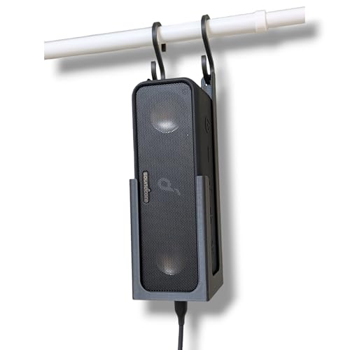 ワイヤレススピーカー壁掛けホルダー Anker Soundcore 3 専用 縦向きタイプ 互換品 Bluetooth スピーカー 取り付け 簡単 省スペース ミニマリスト インテリア 収納 吊り下げ 保護ホルダー 軽量 S字フック フック 吊り下げ アウ