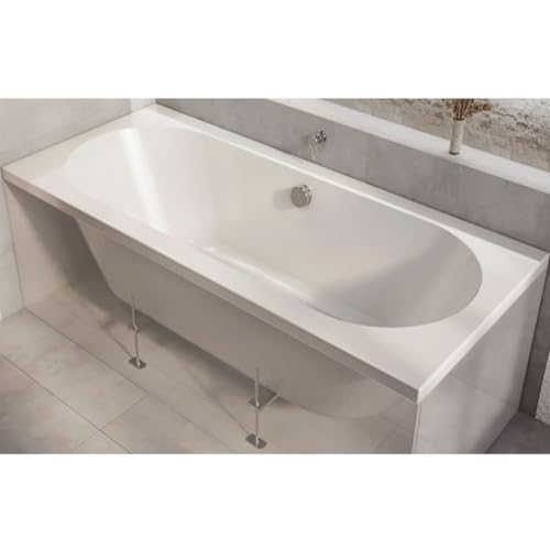 Milano Ballam White 1800mm x 800mm Double Ended Round Bath