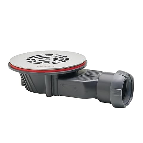 Wirquin SLIM+ wyciągana głowica prysznicowa Ø90 mm SMART Membrana Płaska kratka ze stali nierdzewnej szczotkowanej