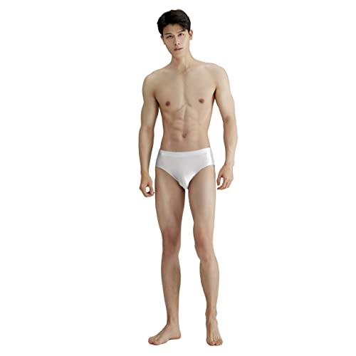 Eros series men's underwear solid color shiny breathable sports ice briefs2