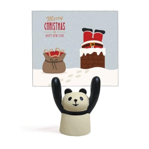 Mémo Père Noël et panda stand décoration à offrir pour le Nouvel An