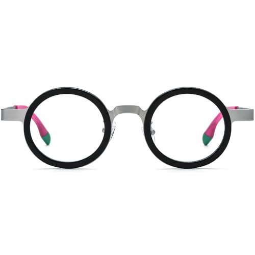 Image of FONEX Acetate Titanium Glasses Frame Women Round Eyeglasses Vintage Eyewear F85816
