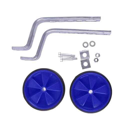 Kit de Ruedas de Entrenamiento Azules con Accesorios para Bicicletas - Soporte Resistente para Equilibrio, Fácil de Montar, Estabilizadores Auxiliares para Niños
