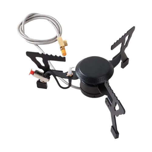 Hornillo de camping – Cocina de camping de gas propano – Cocina portátil plegable a prueba de viento para montañismo, senderismo, al aire libre, mochilero y picnics