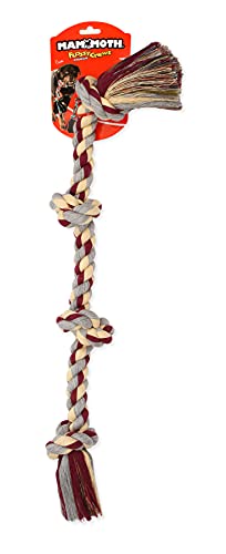 Mammoth Flossy Chews Color 4 Knot Rope Tug, Premium Cotton-Poly Tug Toy for Dogs, Interactive Dog Rope Toy - Image 2