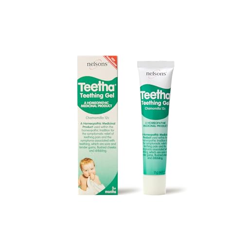 Teetha Teething Gel (15g), Babies 3 Months +, Helps Relieve Teething Symptoms, Baby Teether, Contains Chamomilla 12c, Baby Teething Gel, Homeopathic Medicinal Product