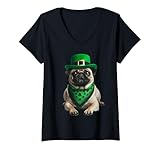 Photo Gallery donna pug dog st patrick s day shamrock saint paddy s proprietario mamma maglietta con collo a v Photo Gallery donna pug dog st patrick s day shamrock saint paddy s proprietario mamma maglietta con collo a v