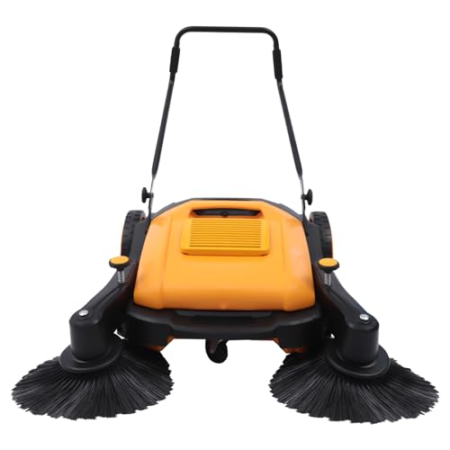 Walk Behind Manual Push Floor Sweeper, 14.53 Gallon Capacity 41