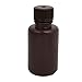 Aexit 100ml HDPE gauge Plastic Refillable Narrow Mouth Liquid Storage Bottle Container Brown