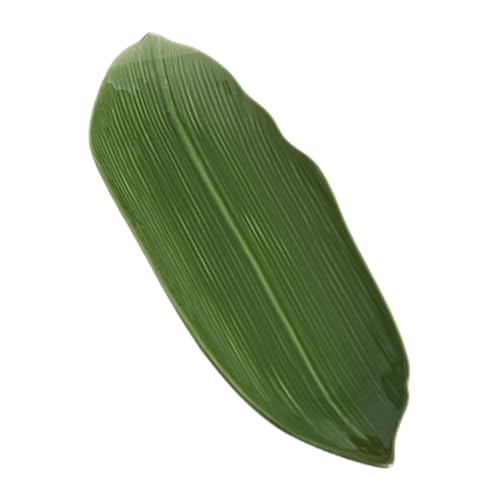 Plato de cerámica forma hoja japonés para sushi miniatura 1