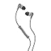 Skullcandy Method Sweat Resistant Sport Earbud with In-Line Microphone and Remote, Lightweight and Secure In-Ear Fit for Running and Exercise, Cable Management Clip for Workouts, Gray