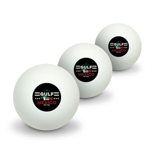 GRAPHICS & MORE Gulf of Mexico Est. 1569 Novelty Table Tennis Ping Pong Ball 3 Pack