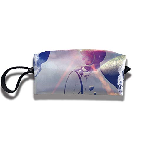 Preisvergleich Produktbild Doinh Fantasy Kosmetiktasche mit Lampe, Boot, kleine Kosmetiktasche, Reisetasche, Reißverschluss, wasserdicht, Aufbewahrungstasche, tragbar, Kosmetiktasche, Pailletten-Tasche, geeignet für Mädchen