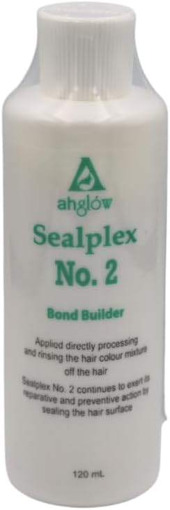 AhglowSealplex No. 2 BOND BUILDER reduces the damage to hair during chemical treatments. Rebuilds, re-links and seals disulfide bonds. Restores hair strength and elasticty. 120ml (4 fl oz.) bottle