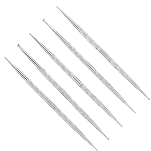 KTM Healthcare® DIY Nail Art Dotting Pen, Double Headed Nail Art Dotting Pen Stainless Steel Different Sizes for Nail Salons for Home DIY Nail Art