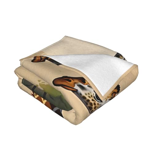 Couverture flanelle girafe 203x152cm cadeau idéal naissance - 3