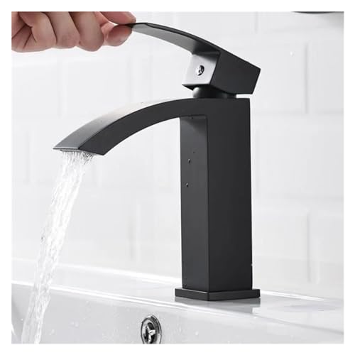 Robinet de cuisine eau chaude et froide manche unique noir mat - 6