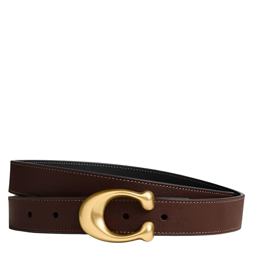 COACH 25mm Glovetan Leather Sculpted C Reversible Belt