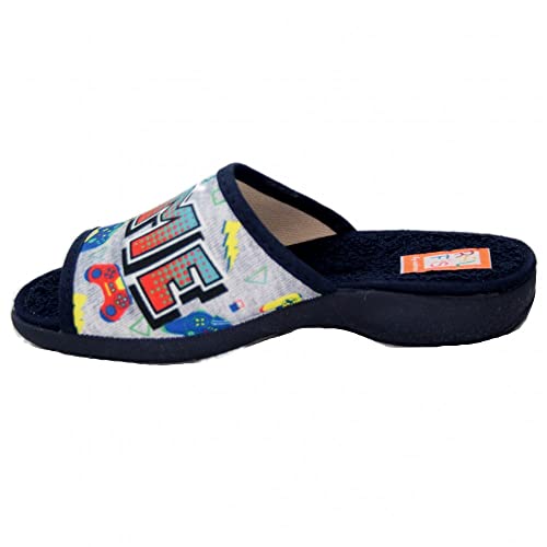 Chaussures d'été ouvertes avec éponge intérieure douillette Cabrera 8428 bleu marine - 4