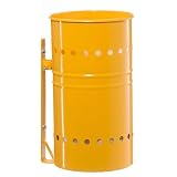 ANDRYS Cestino Portarifiuti da Esterno da Appendere (Giallo, con Staffa)...