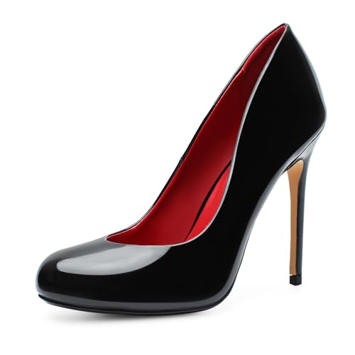HAOZHAOTOU Unisex Men's Women's Round Toe High Heels Stiletto Pumps...