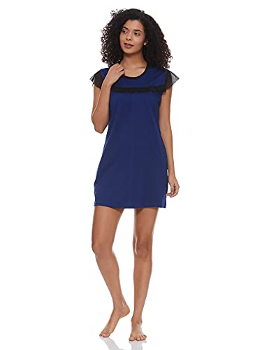 Image of Klamotten Women's Cotton Nightdress (S 08C Blue X-Large)