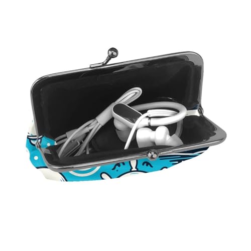 Pu Leather Buckle Coin Purse Maritime-Nautical-Symbols Girls Kiss-Lock Change Purse Wallets4